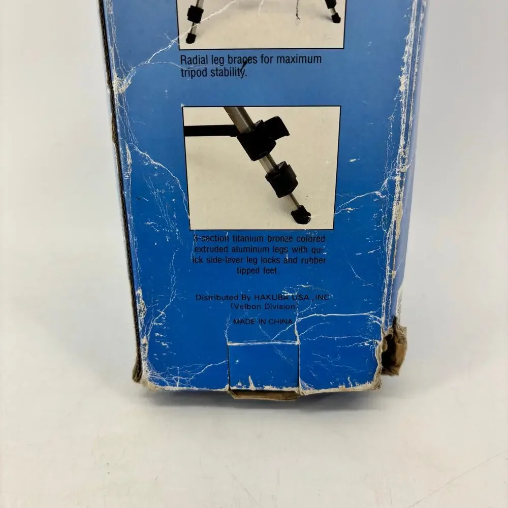 Velbon T-3500 Tripod Deluxe Lightweight Photo Video Camera Original Box